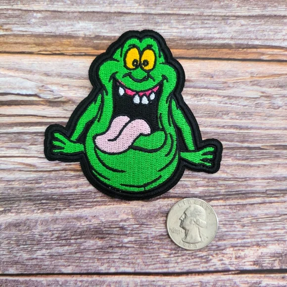 Slimer Ghostbusters 80s 90'S Horror Comedy Movie Embroidered Patch - Picture 2 of 2